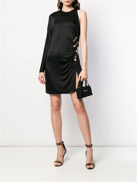 versace draped pin dress|Versace safety pin dress price.